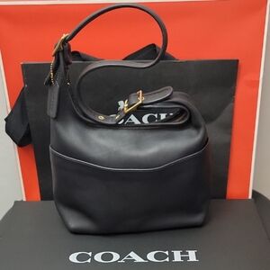 Coach Vintage Legacy Blk Ltr Hobo Shoulder Bag No. 9058